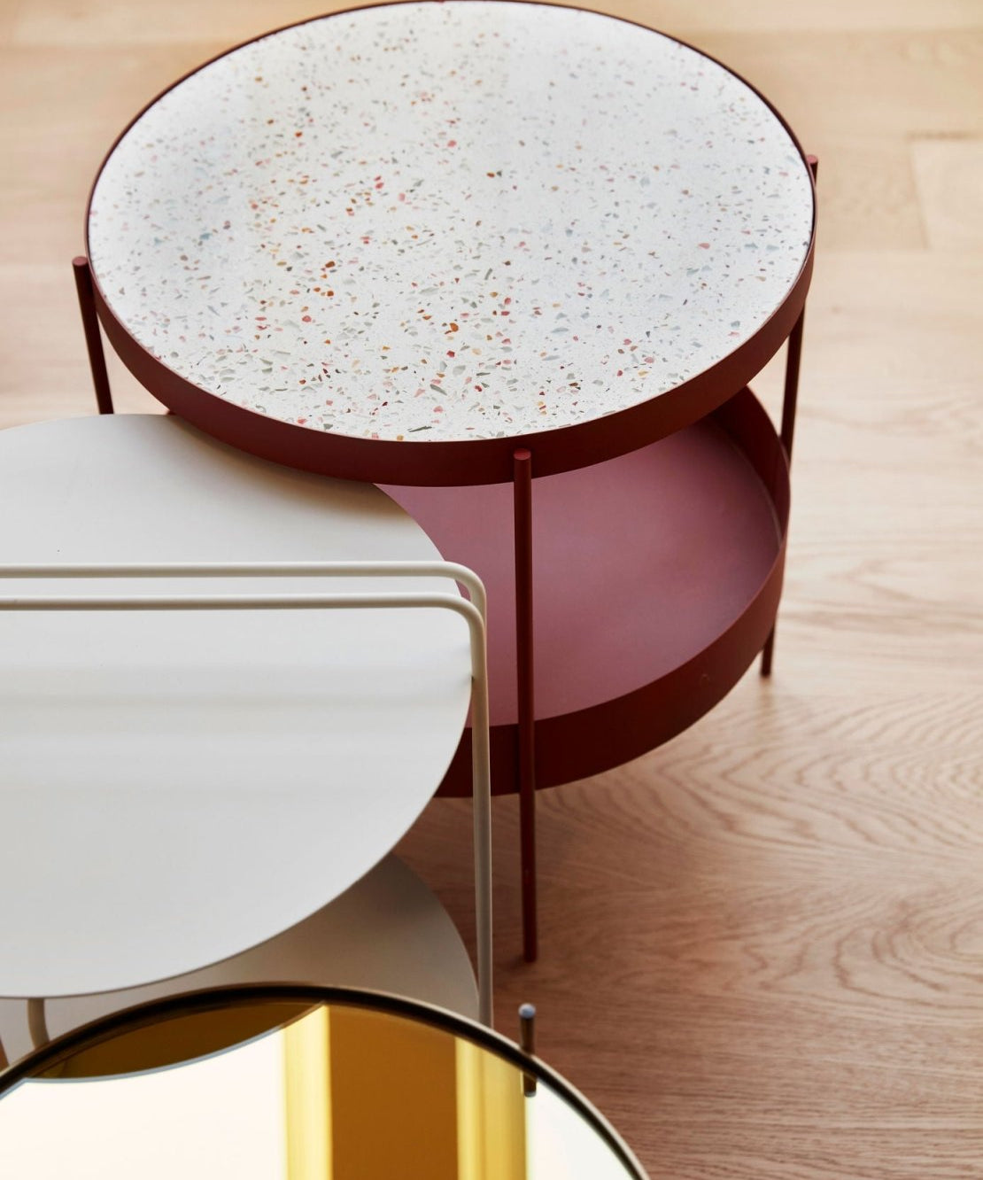 Hübsch Carry Sidobord, Ljusgrå - Azalea Home