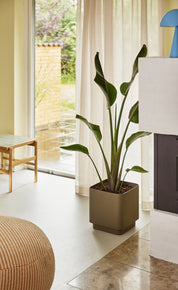 Hübsch Cube Kruka 2 - Pack, Brun - Azalea Home