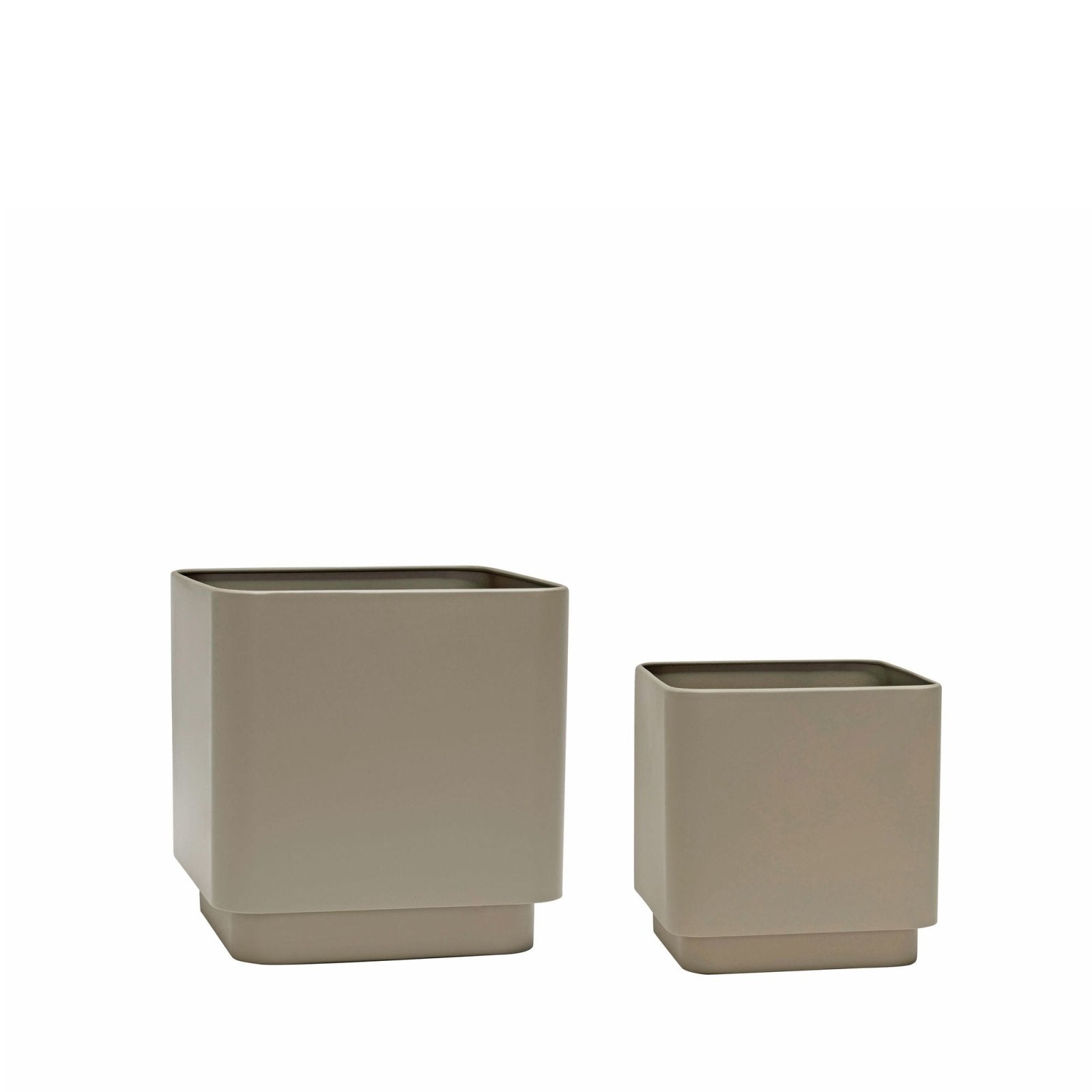 Hübsch Cube Kruka 2 - Pack, Brun - Azalea Home