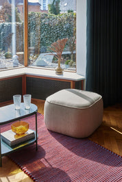 Hübsch Cube Sittpuff, Beige - Azalea Home