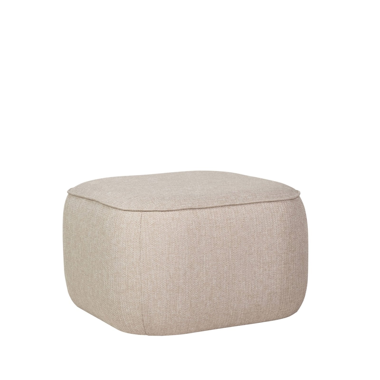 Hübsch Cube Sittpuff, Beige - Azalea Home