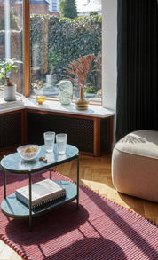 Hübsch Cube Sittpuff, Beige - Azalea Home