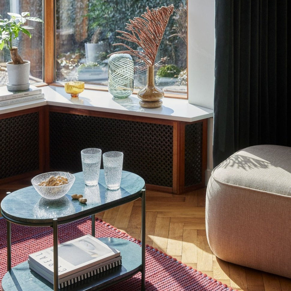 Hübsch Cube Sittpuff, Beige - Azalea Home