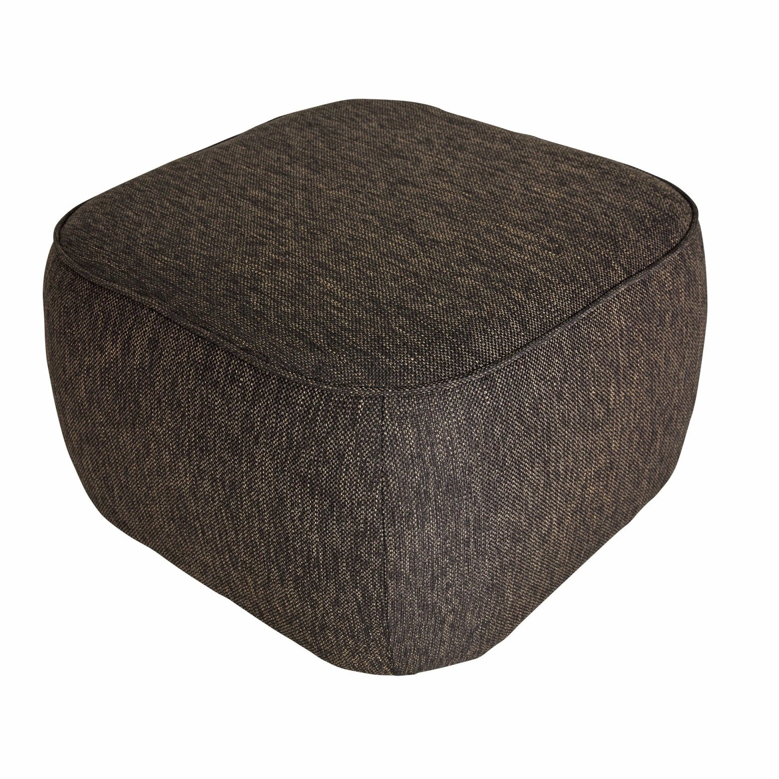 Hübsch Cube Sittpuff, Brun - Azalea Home