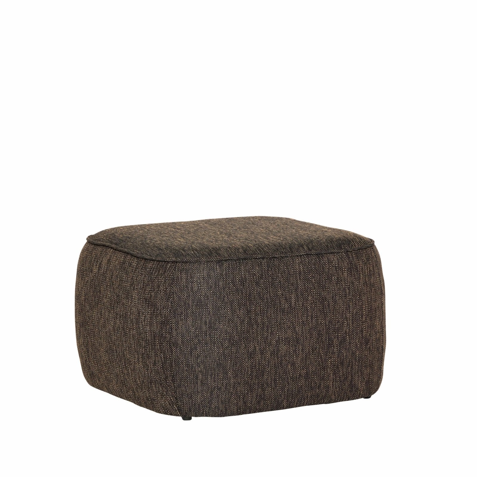 Hübsch Cube Sittpuff, Brun - Azalea Home