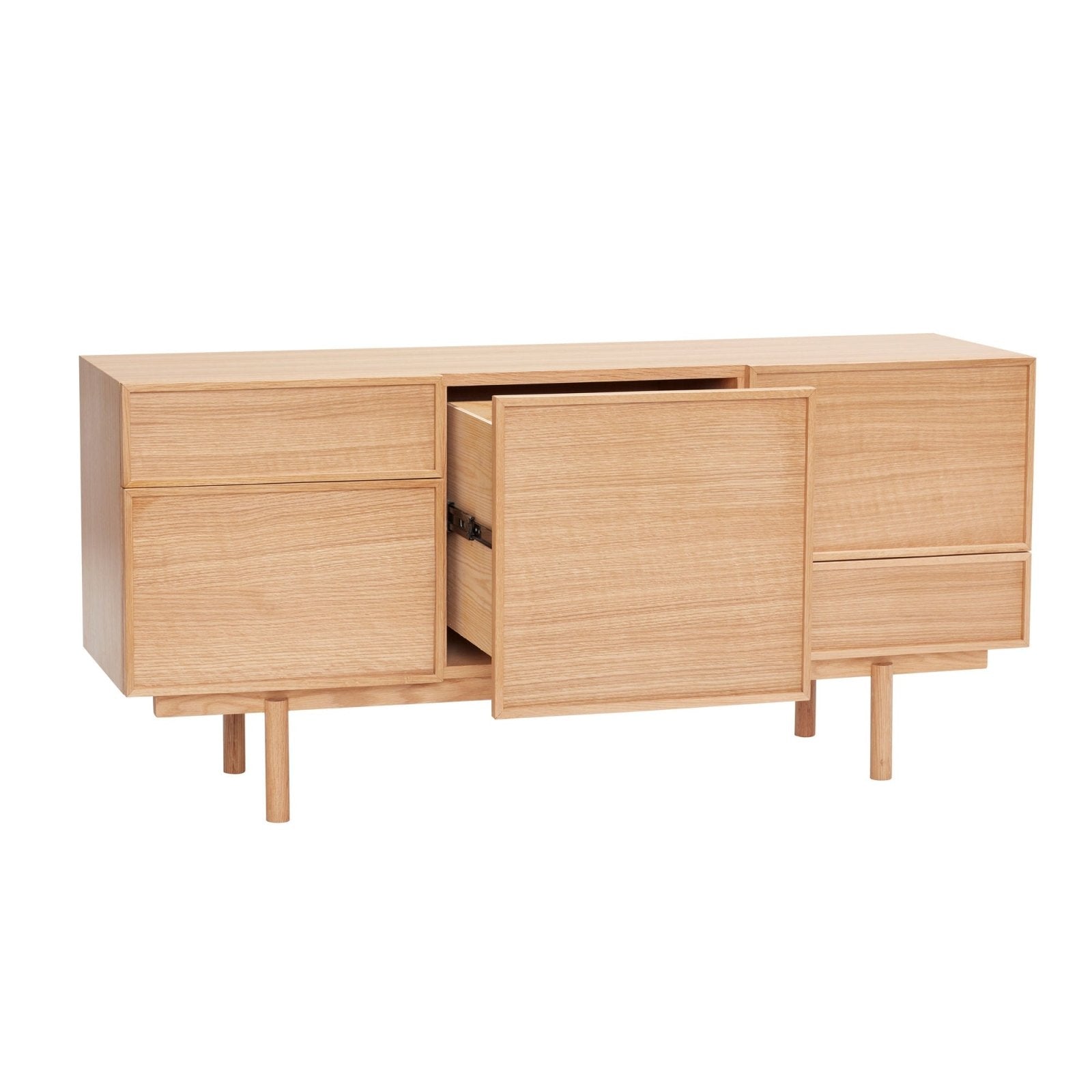 Hübsch Cube Skänk Ek, 140cm - Azalea Home