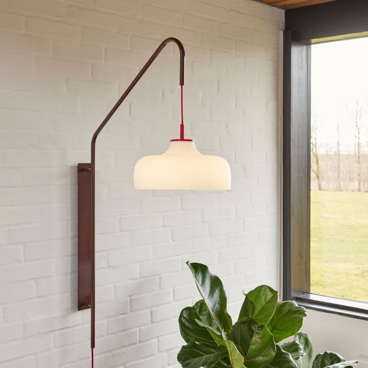 Hübsch Current Vägglampa, Röd - Azalea Home