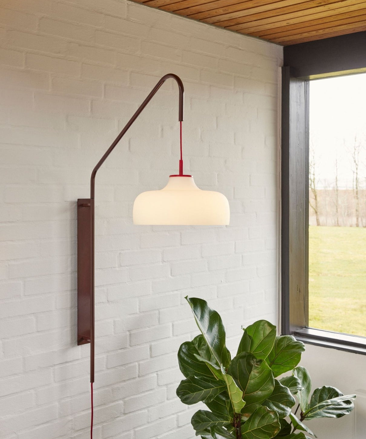 Hübsch Current Vägglampa, Röd - Azalea Home