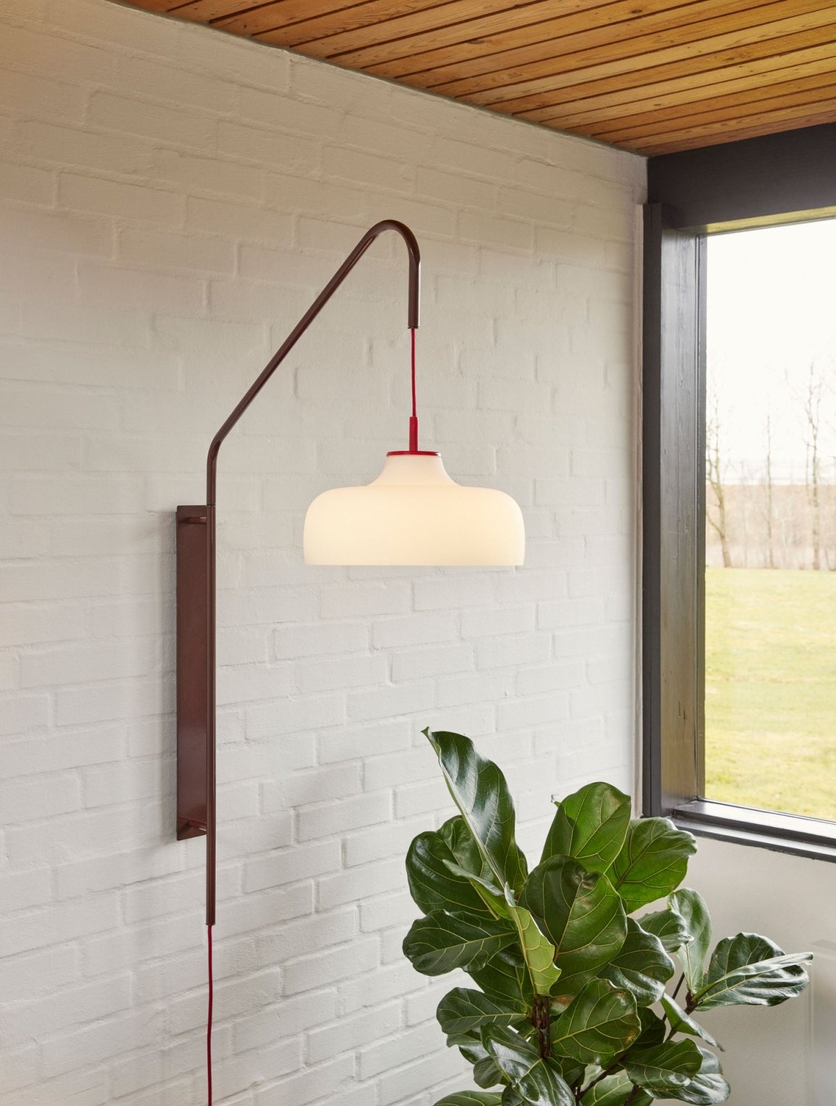 Hübsch Current Vägglampa, Röd - Azalea Home