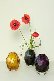 Hübsch Facet Vas, Amber - Azalea Home