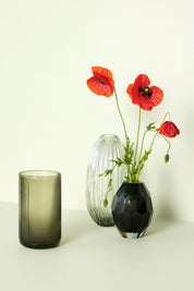 Hübsch Facet Vas, Burgundy - Azalea Home