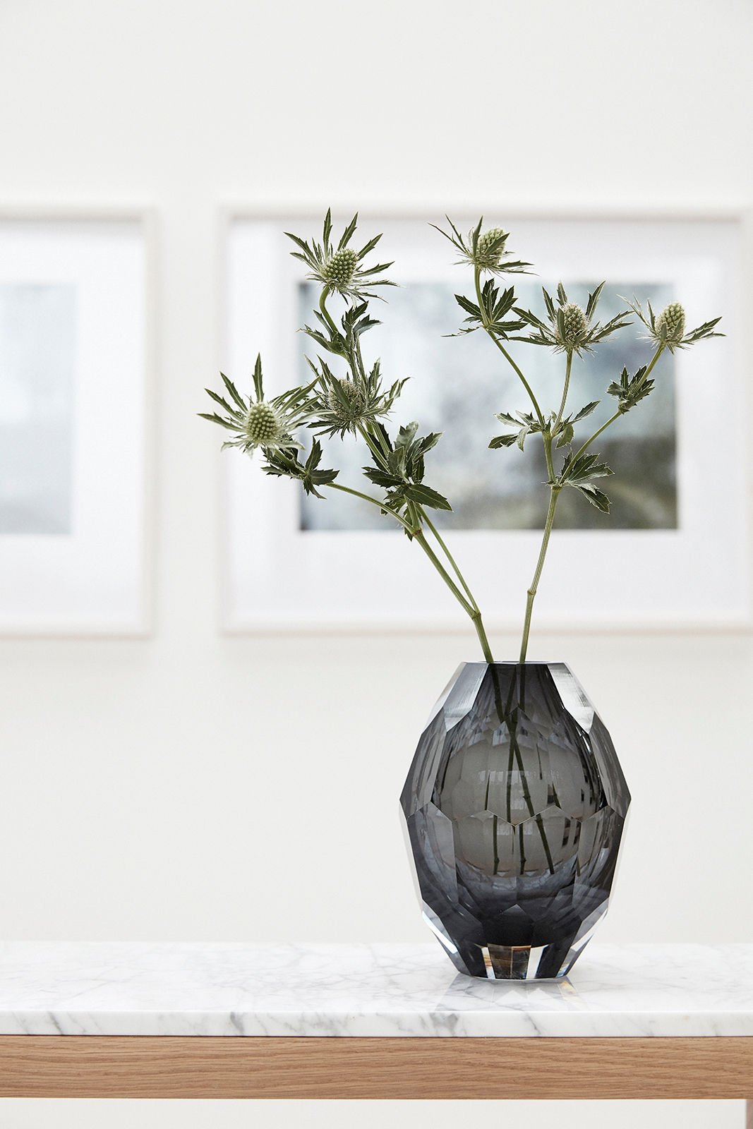 Hübsch Facet Vas, Grå - Azalea Home