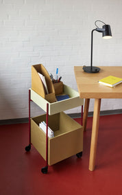 Hübsch Fresh Serveringsvagn Khaki/Vinröd - Azalea Home
