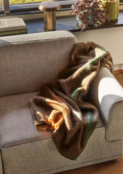 Hübsch Graphic Pläd, Brun/multi - Azalea Home