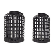 Hübsch Grid Ljuslykta Svart 2 - Pack - Azalea Home