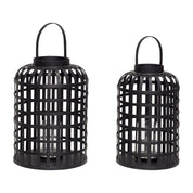 Hübsch Grid Ljuslykta Svart 2 - Pack - Azalea Home