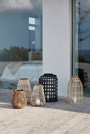 Hübsch Grid Ljuslykta Svart 2 - Pack - Azalea Home