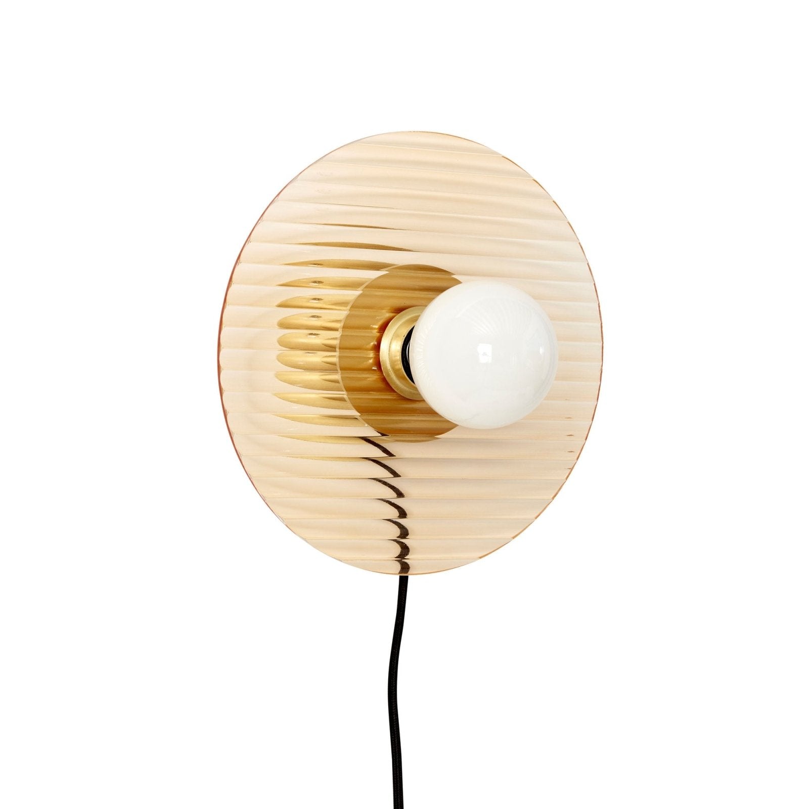 Hübsch Halo Vägglampa, Bärnsten - Azalea Home