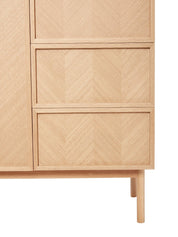 Hübsch Herringbone Garderob Large Natur - Azalea Home