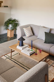 Hübsch Herringbone Soffbord 121cm, Ek - Azalea Home