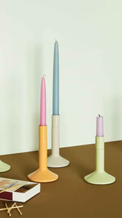 Hübsch Kindred Ljusstake 2 - Pack, Ljusgrön - Azalea Home