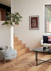 Hübsch Kumo Sittpuff, Blå - Azalea Home