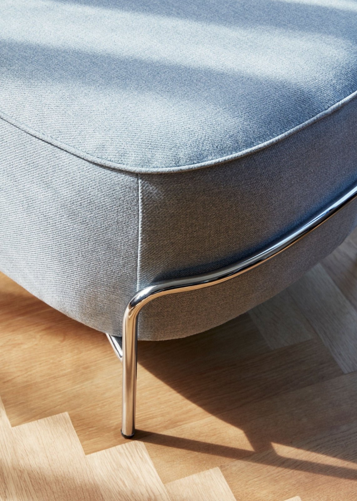 Hübsch Kumo Sittpuff, Blå - Azalea Home
