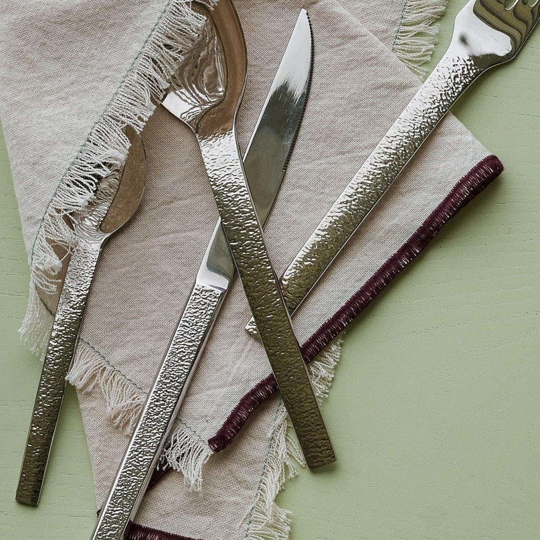 Hübsch Mano Bestickset 16 - delar, Texturerad - Azalea Home