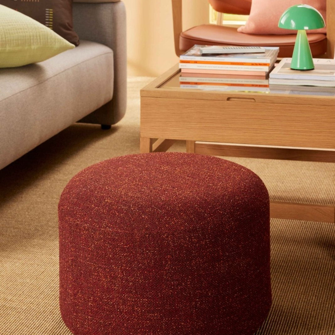 Hübsch Marshmellow Puff Small, Röd - Azalea Home