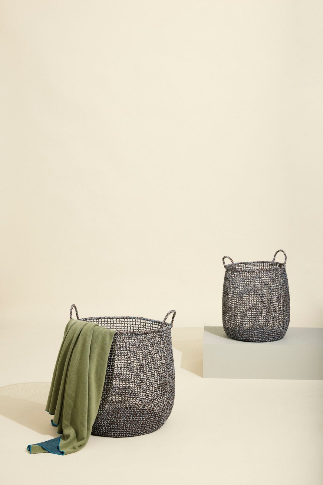 Hübsch Mist Korgar, 2 - Pack Blå/Brun - Azalea Home