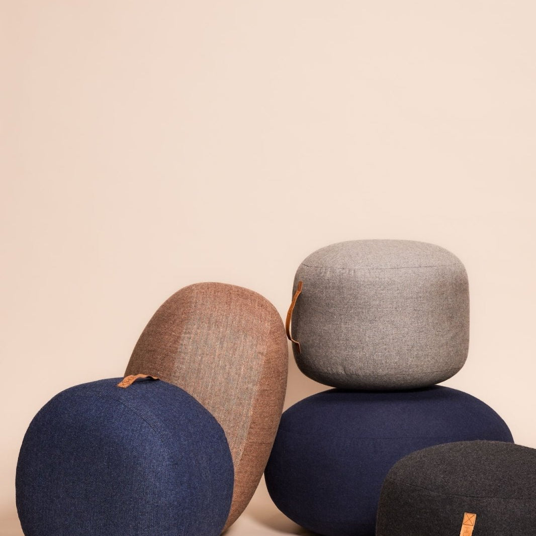 Hübsch Mochi Puff Ø50 Blå - Azalea Home