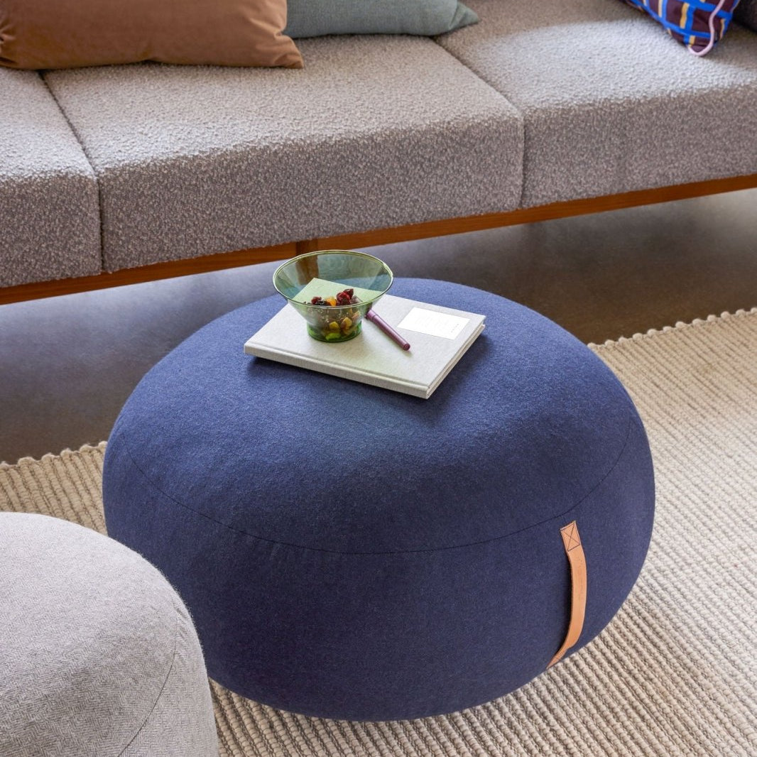 Hübsch Mochi Puff Ø70 Blå - Azalea Home