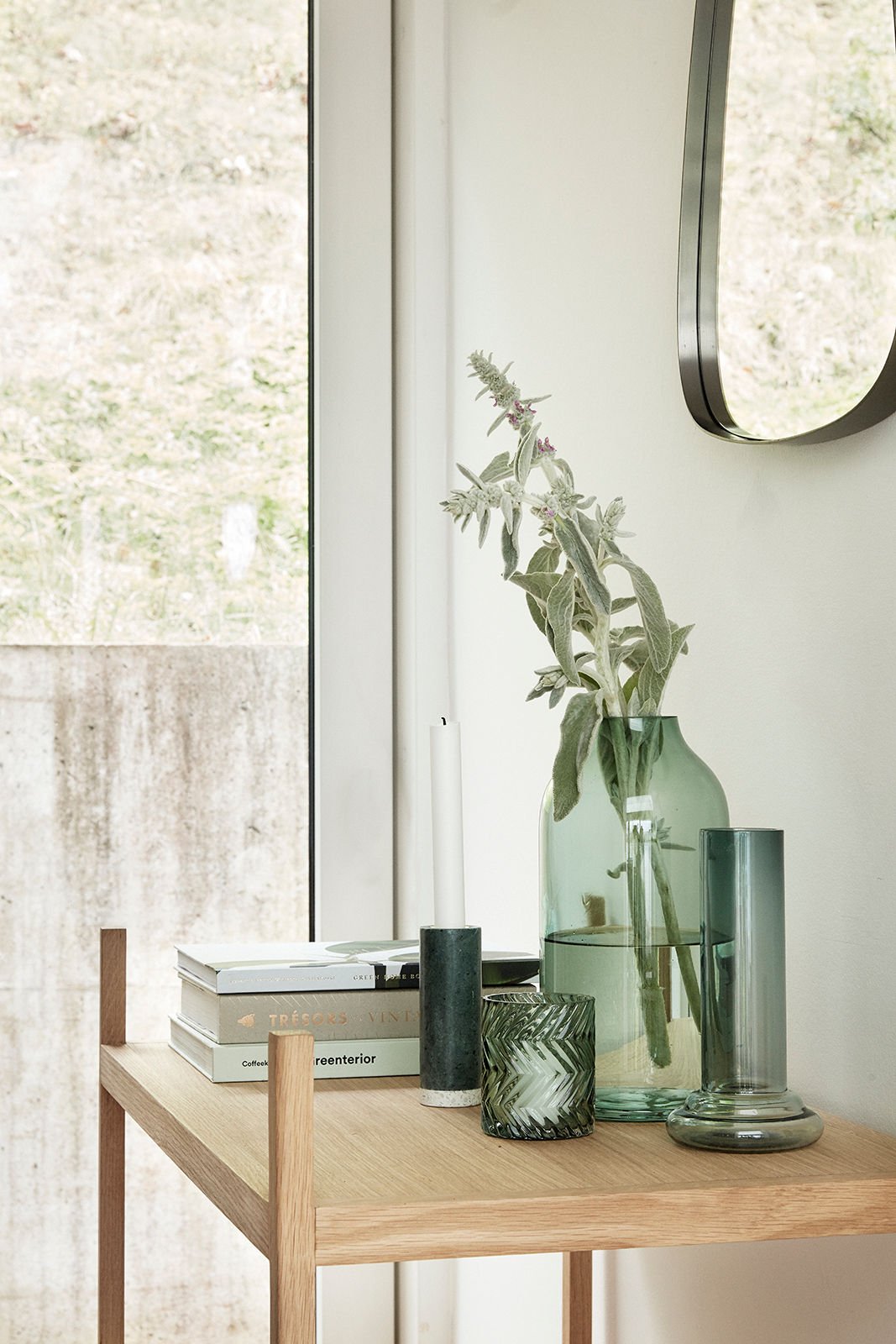 Hübsch Modest Vas 2 - Pack, Grön - Azalea Home