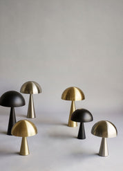 Hübsch Mush Mini Bordslampa, Nickel - Azalea Home