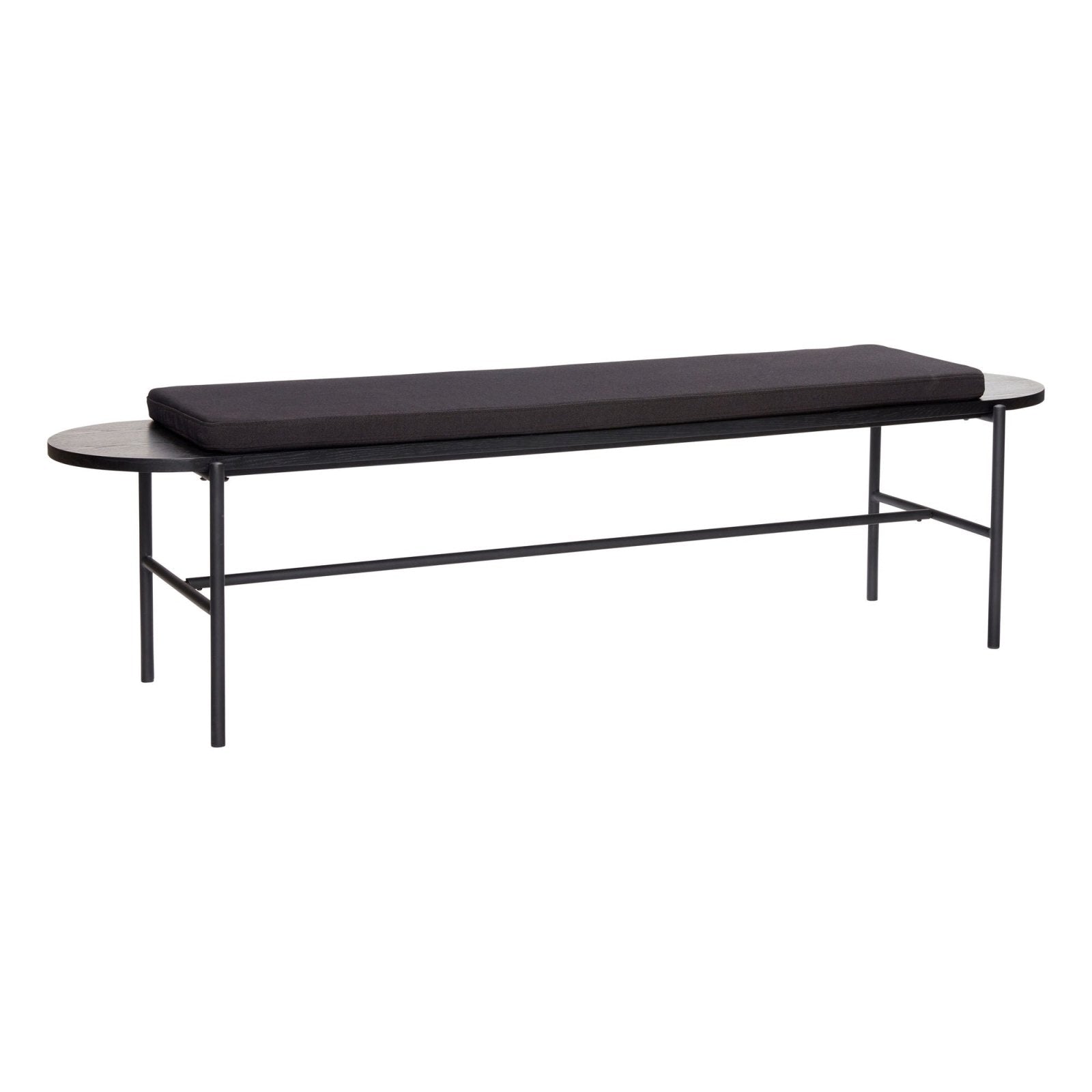 Hübsch Norm Bänk Svart, 180 CM - Azalea Home