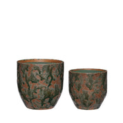 Hübsch Normu Kruka 2 - Pack, Brun/grön - Azalea Home