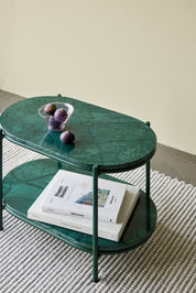Hübsch Nusa Sidobord Marmor, Mörkgrön - Azalea Home