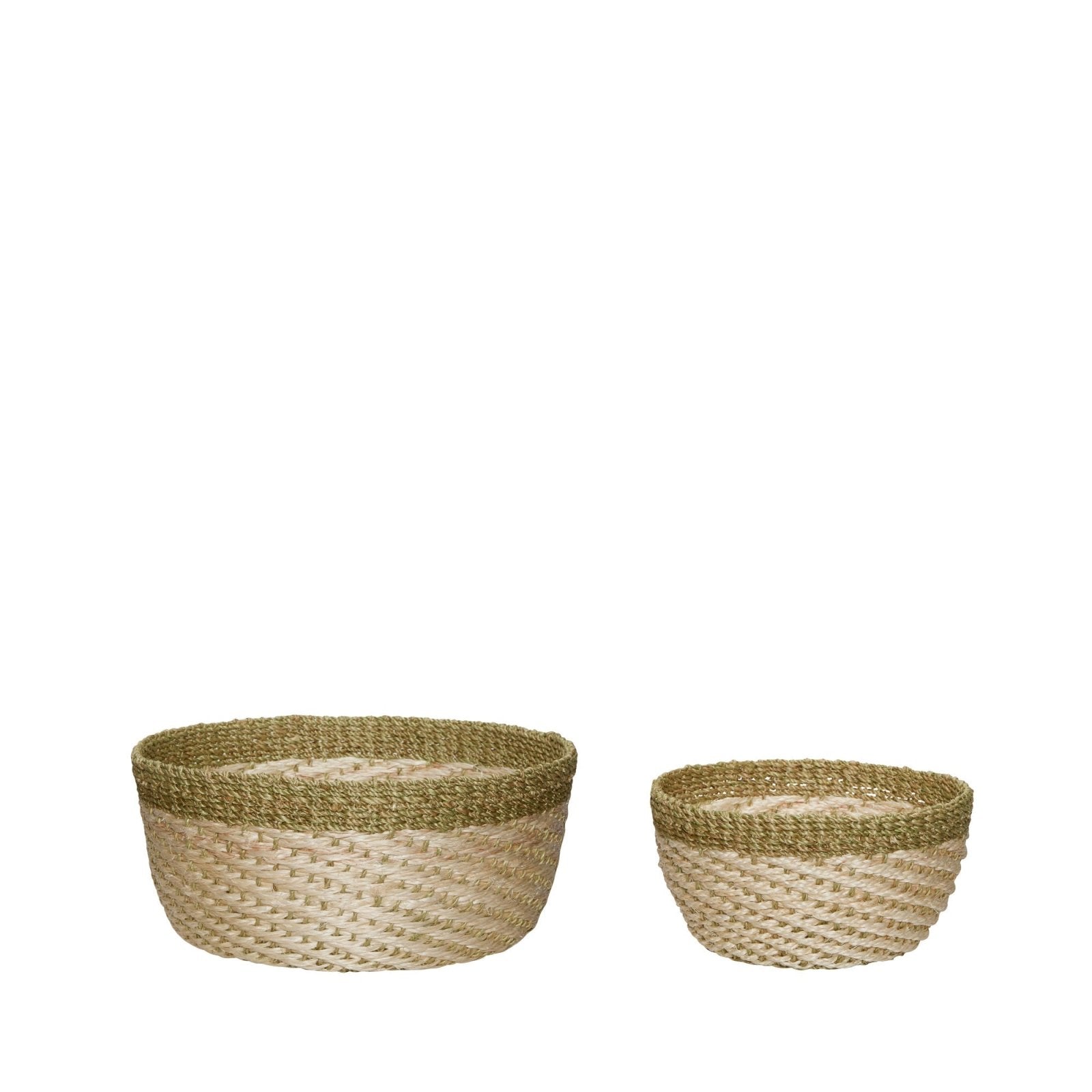 Hübsch Palm Korgar 2 - Pack, Grön - Azalea Home