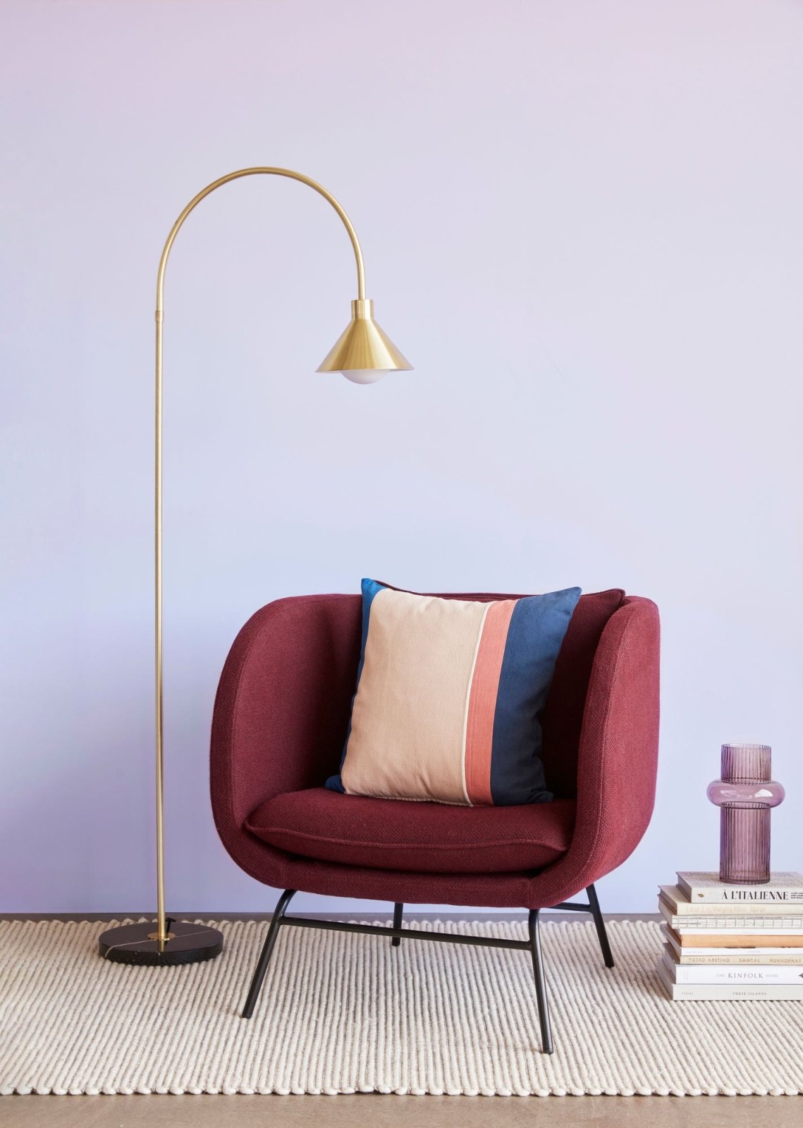 Hübsch Pipe Golvlampa, Mässing - Azalea Home
