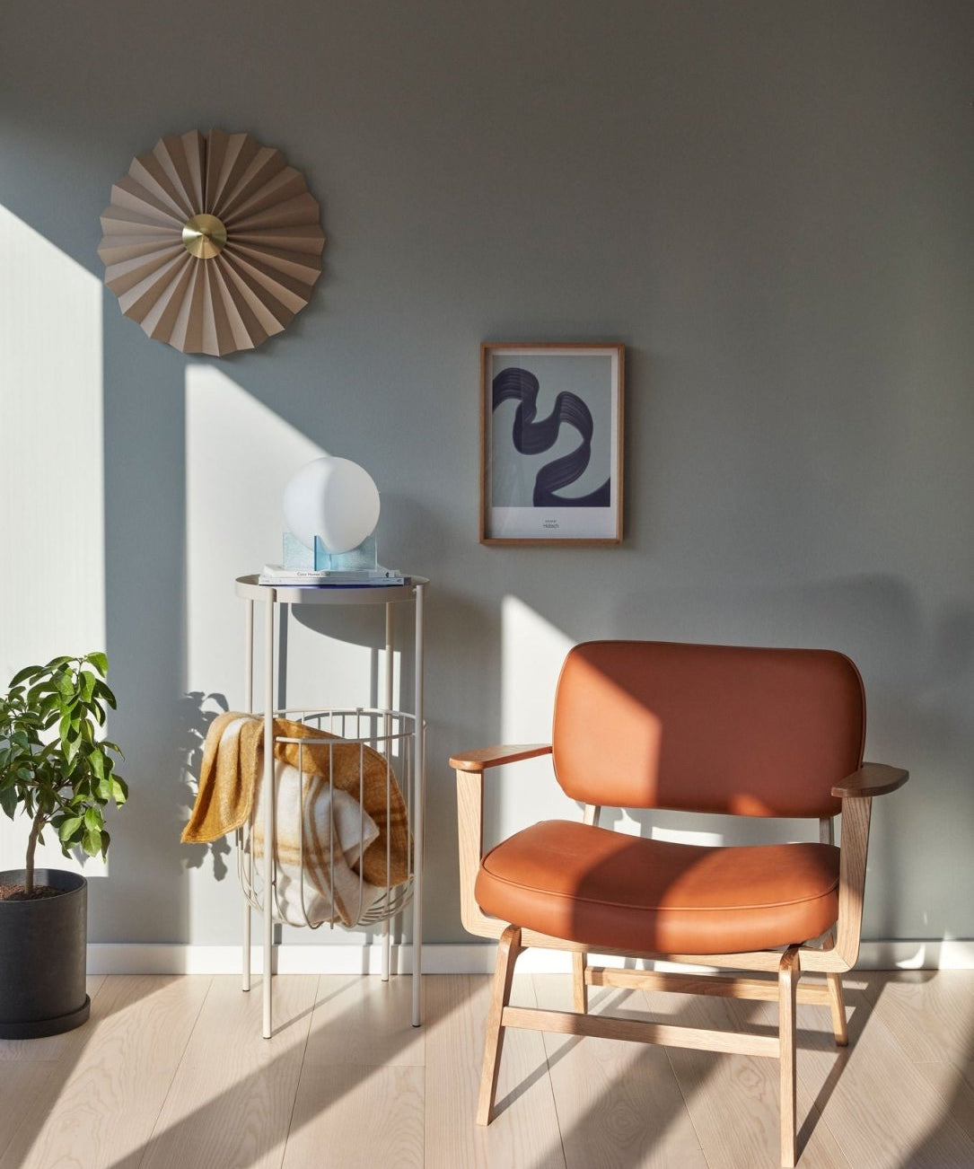 Hübsch Pliss Vägglampa Beige - Azalea Home