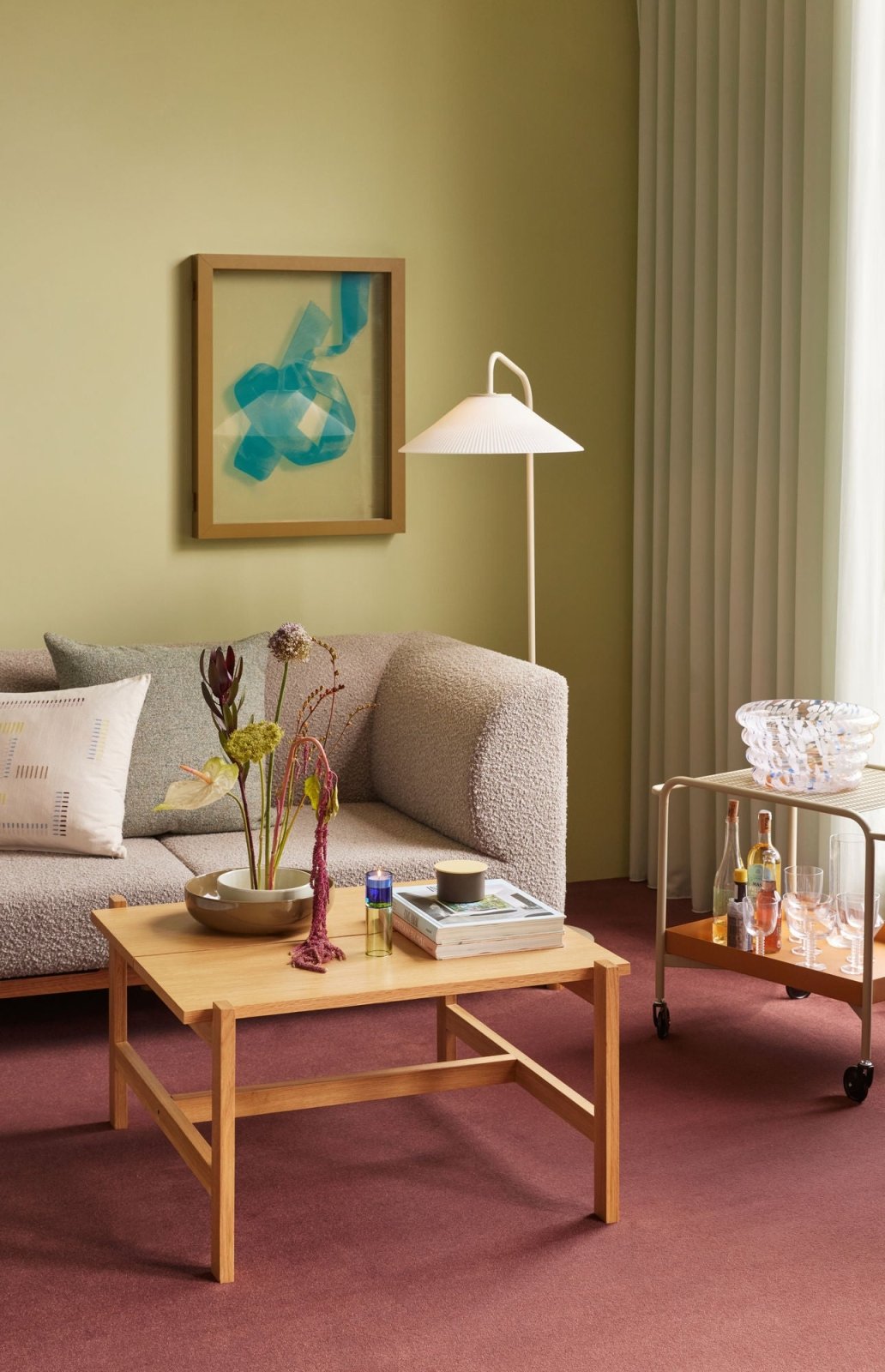 Hübsch Push Rullvagn, Sand/Brun - Azalea Home