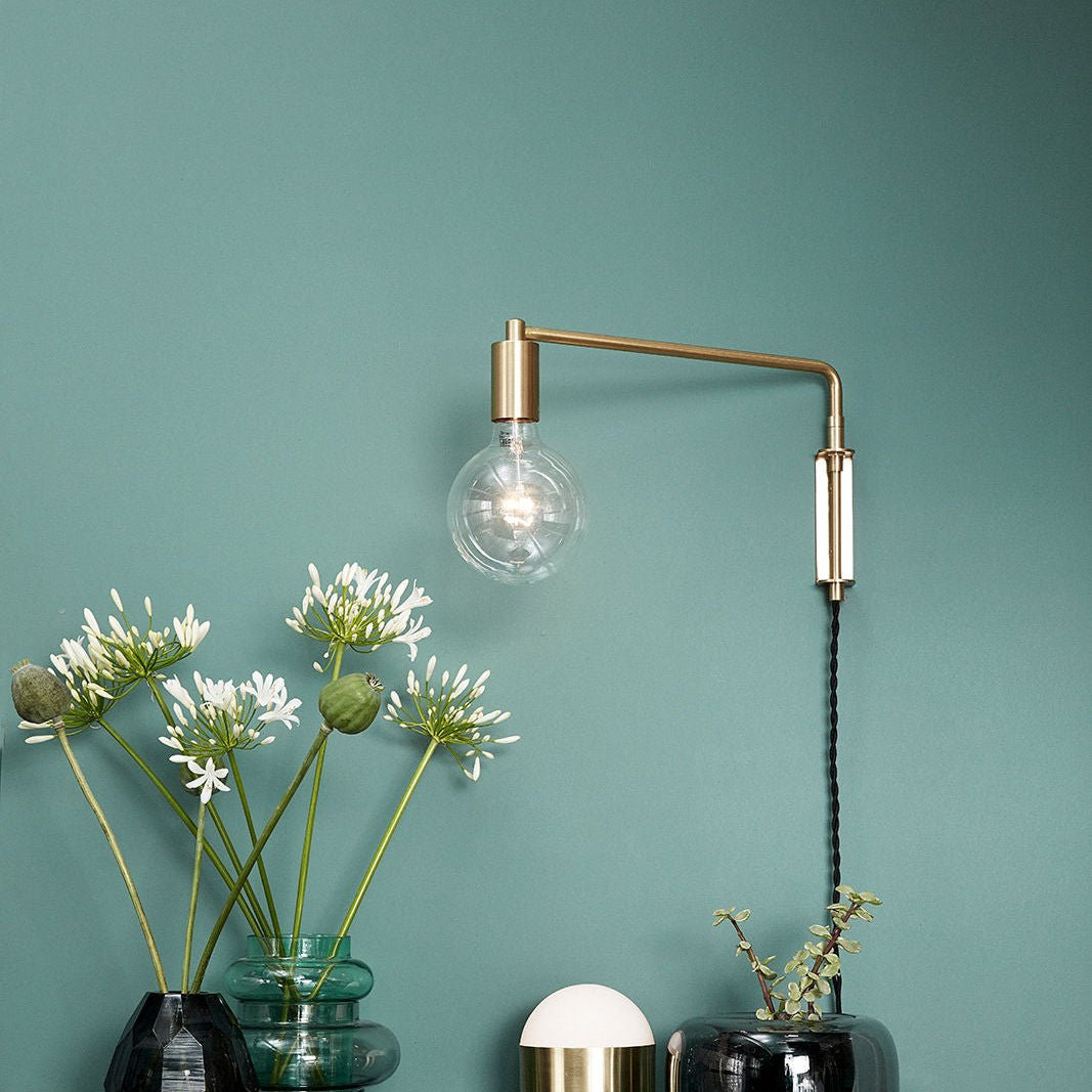 Hübsch Pyke Vägglampa, Mässing - Azalea Home