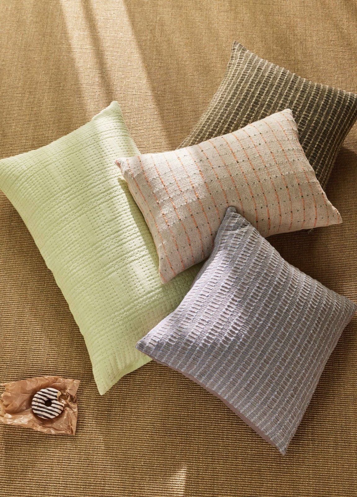 Hübsch Rhythmic Kudde, Beige/Orange - Azalea Home