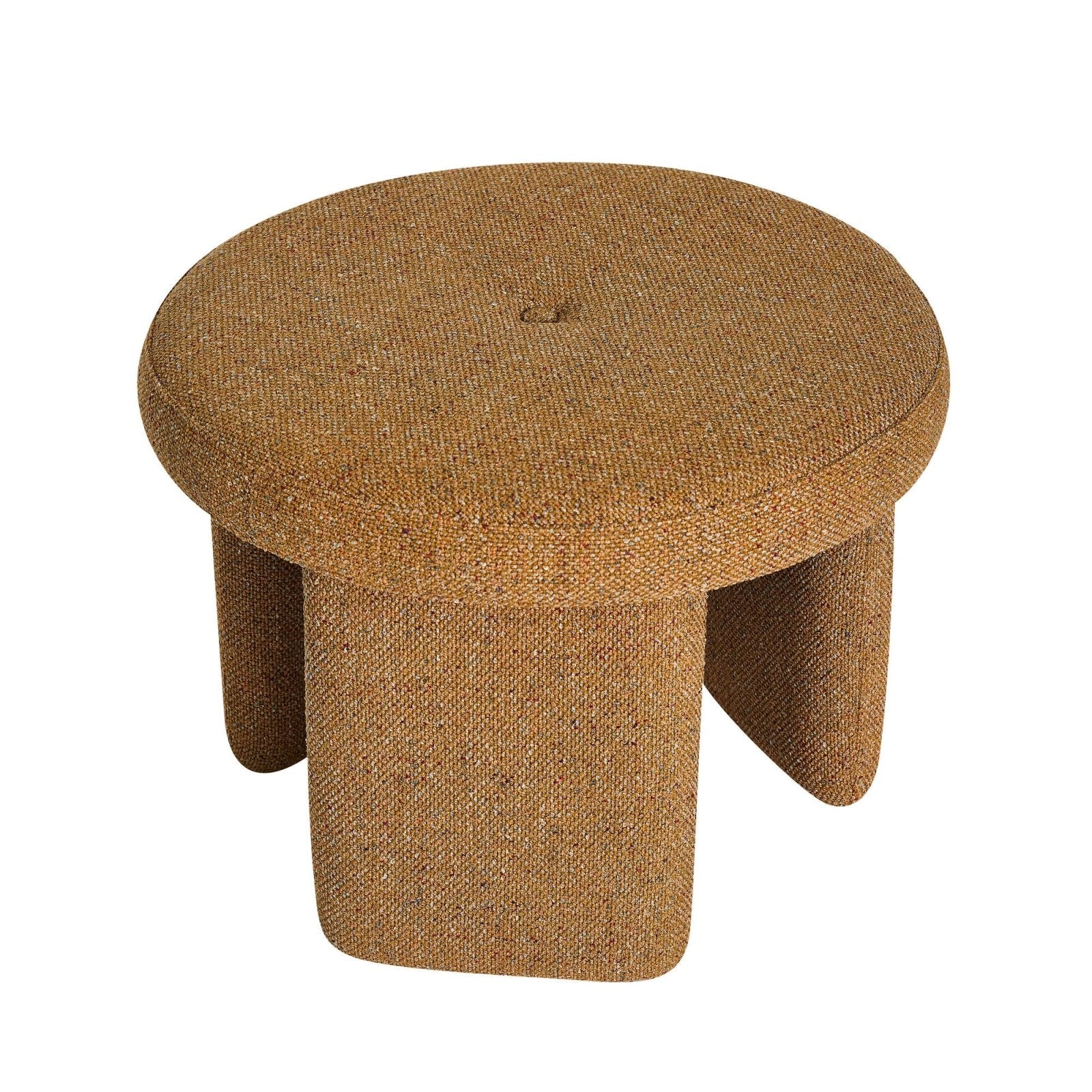Hübsch Rocco Puff, Ochre - Azalea Home