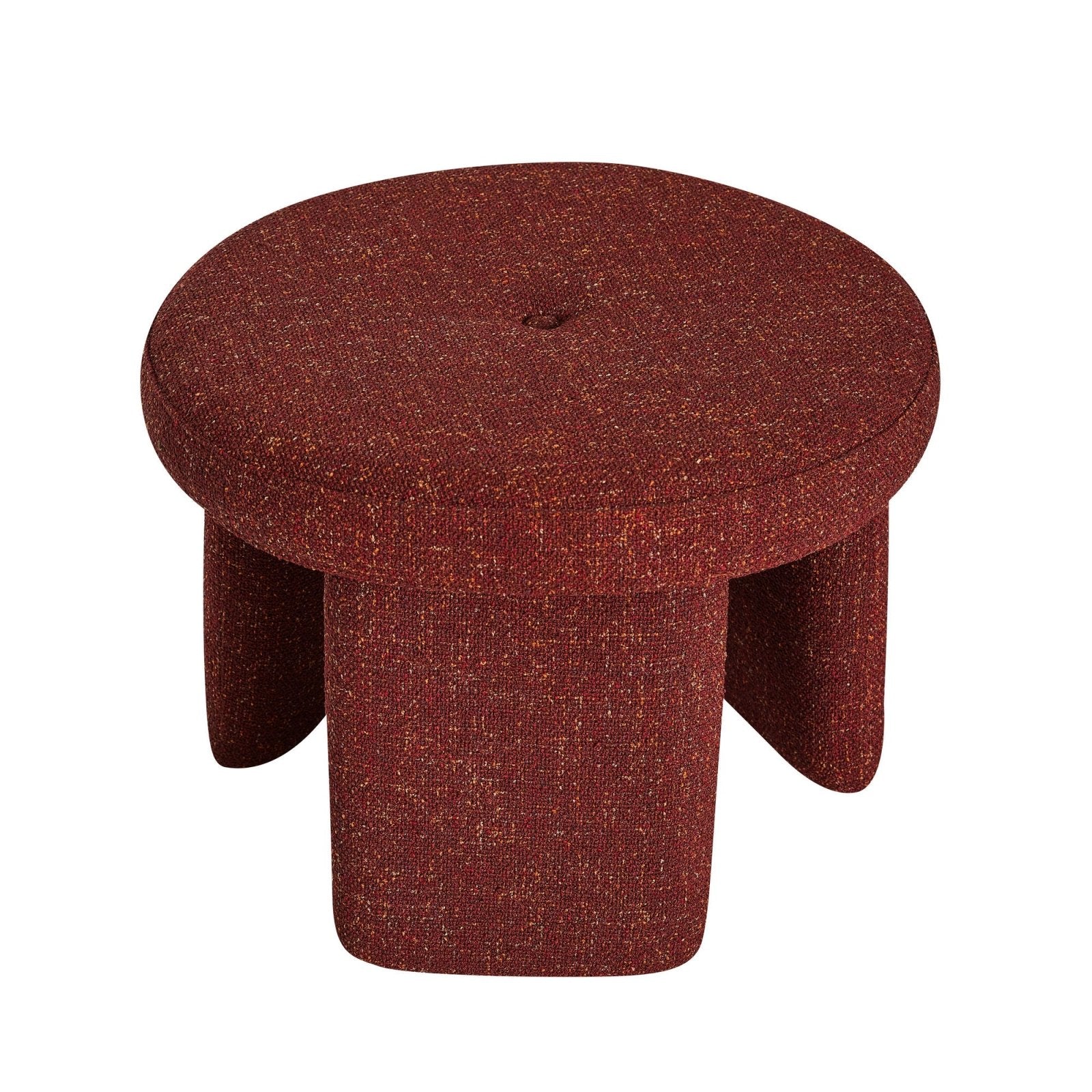Hübsch Rocco Puff, Röd - Azalea Home