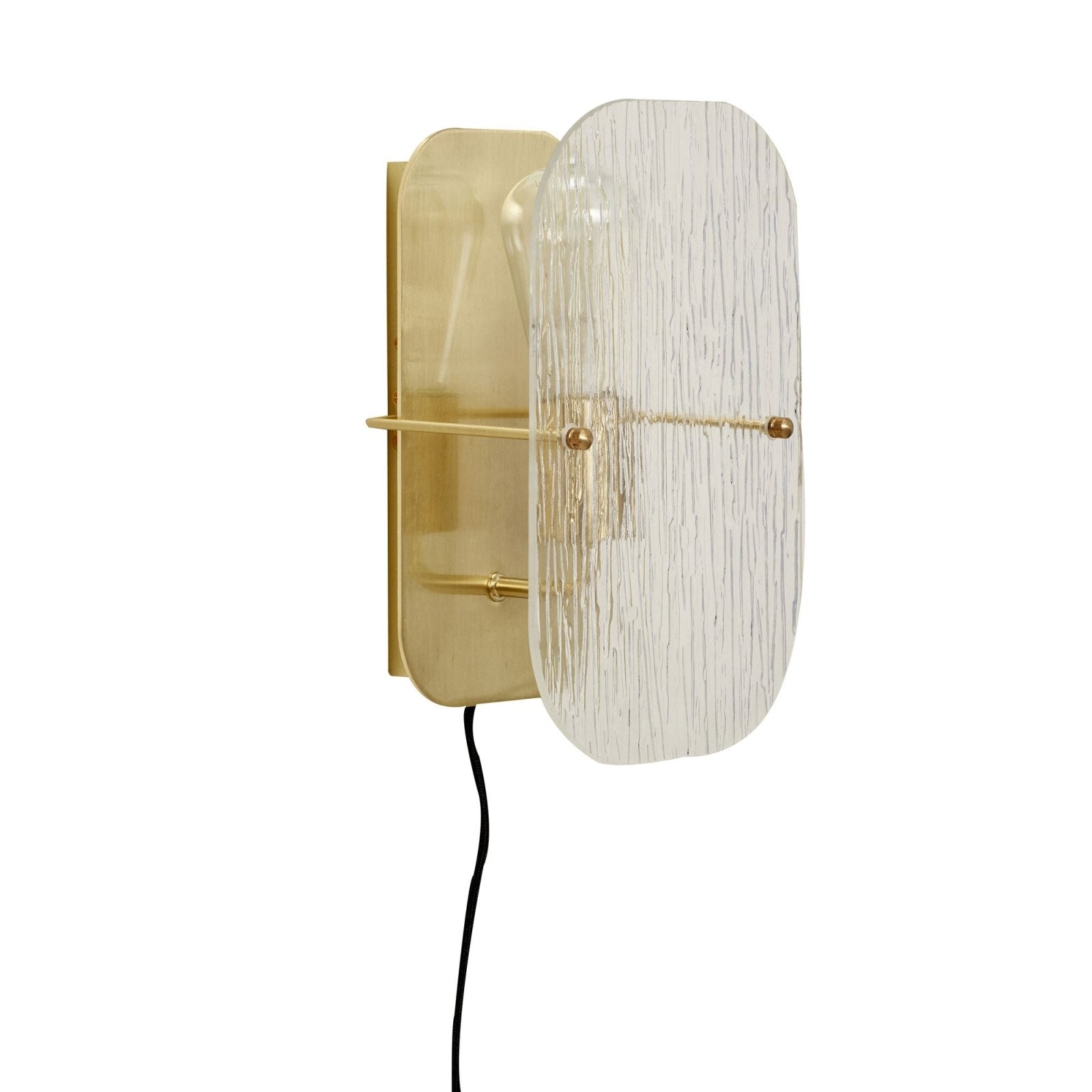 Hübsch Ruffle Vägglampa, Mässing - Azalea Home