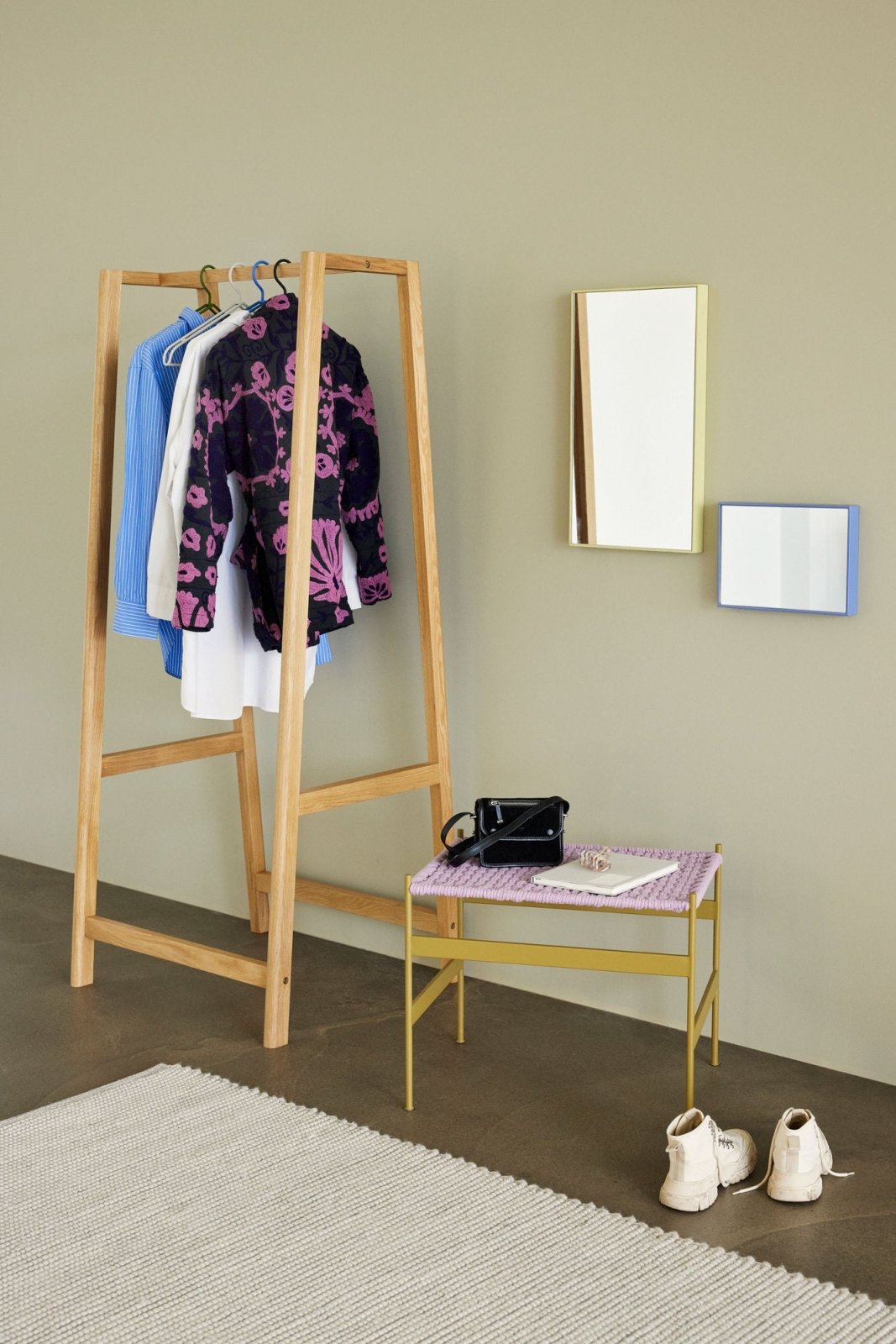Hübsch Shine Spegel, Blå - Azalea Home