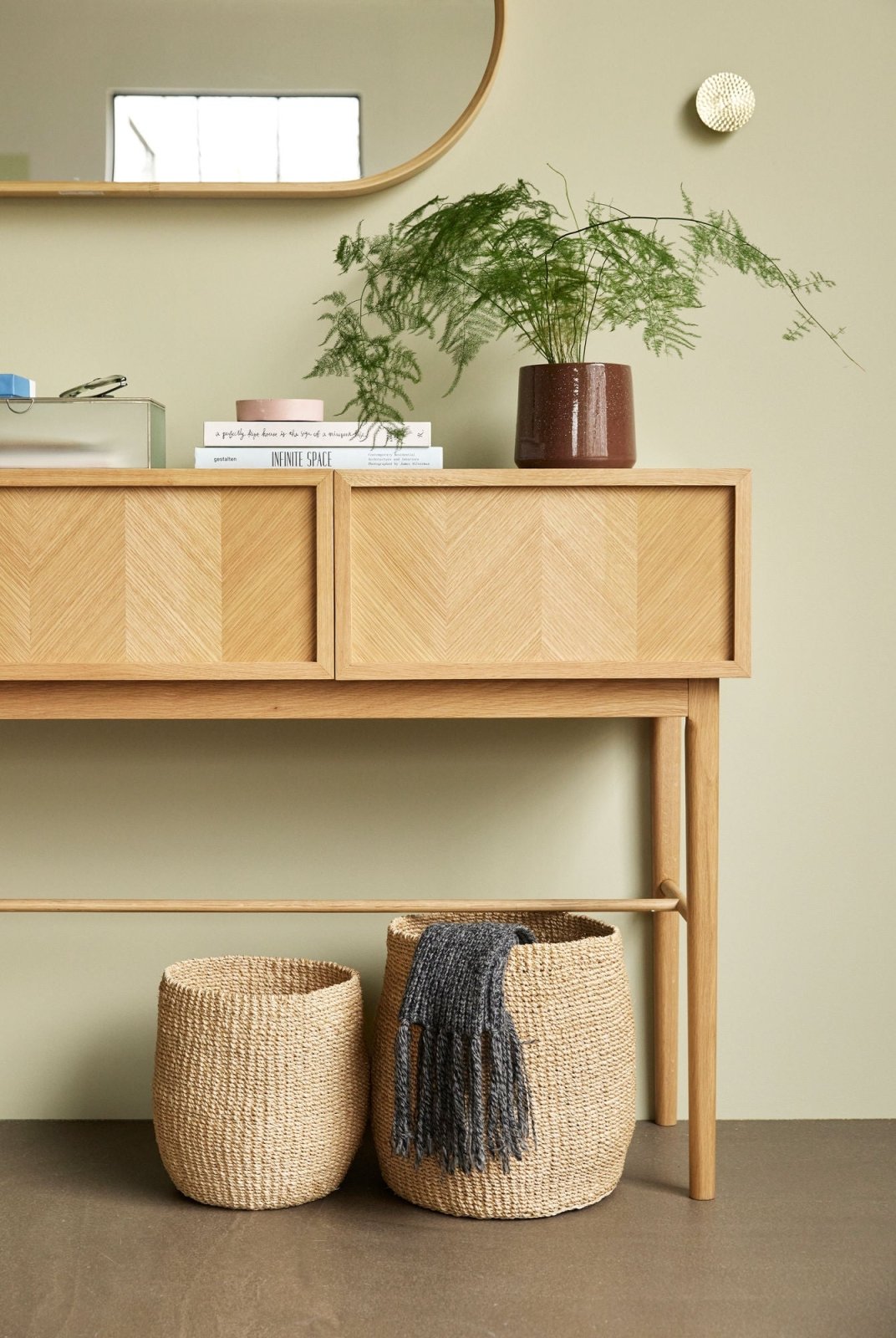 Hübsch Sort Korgar 3 - Pack, Beige - Azalea Home