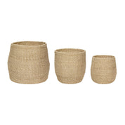 Hübsch Sort Korgar 3 - Pack, Beige - Azalea Home
