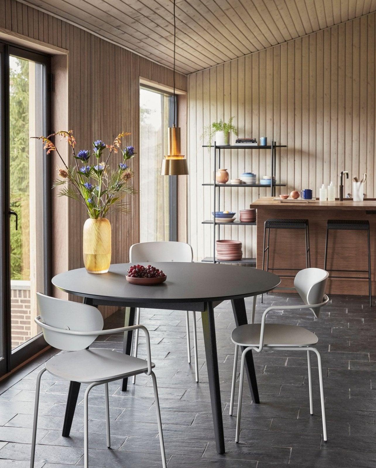 Hübsch Stay Matbord Svart, 120cm - Azalea Home